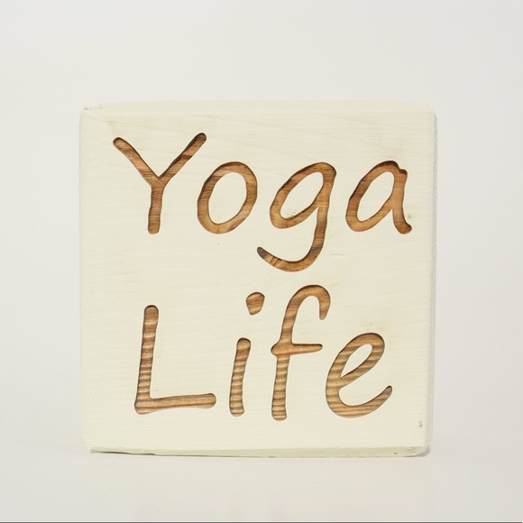 Yoga Life Laser Engraved Wooden Sign - Picture 3 of 3